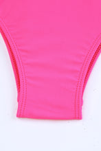 Load image into Gallery viewer, Rose Criss Cross Backless Deep V Neck One Piece Swimsuit
