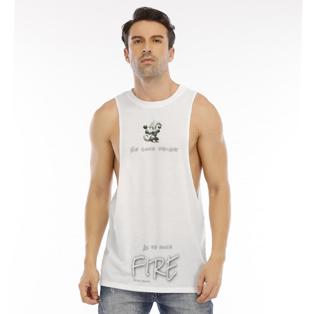 All-Over Print Men's O-neck Long Tank Top no such thing as fire below