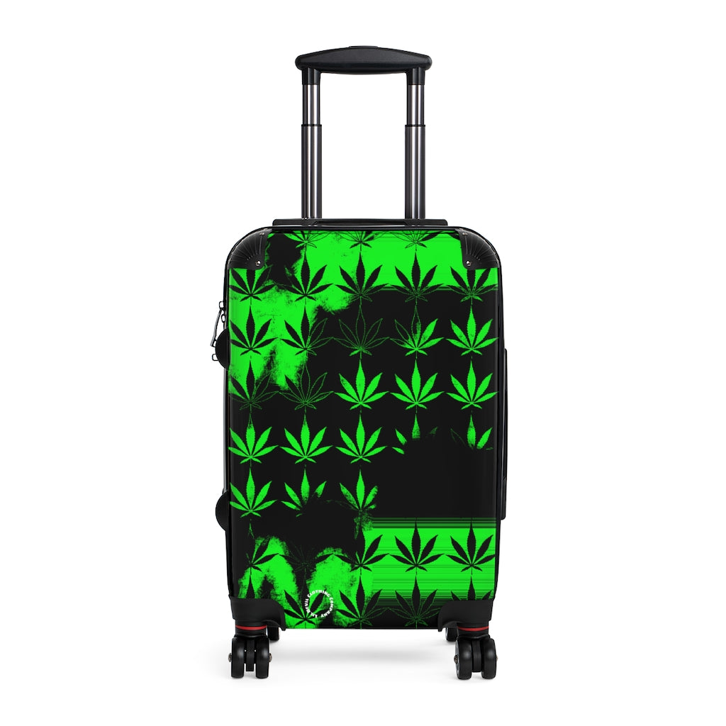 Marijuana leaf print Cabin Suitcase