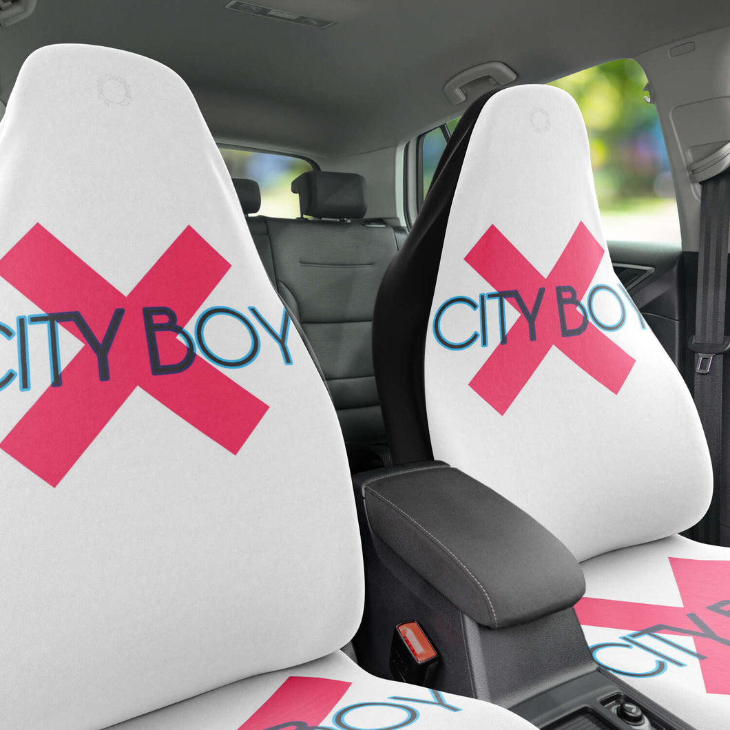 City boy print car seat covers