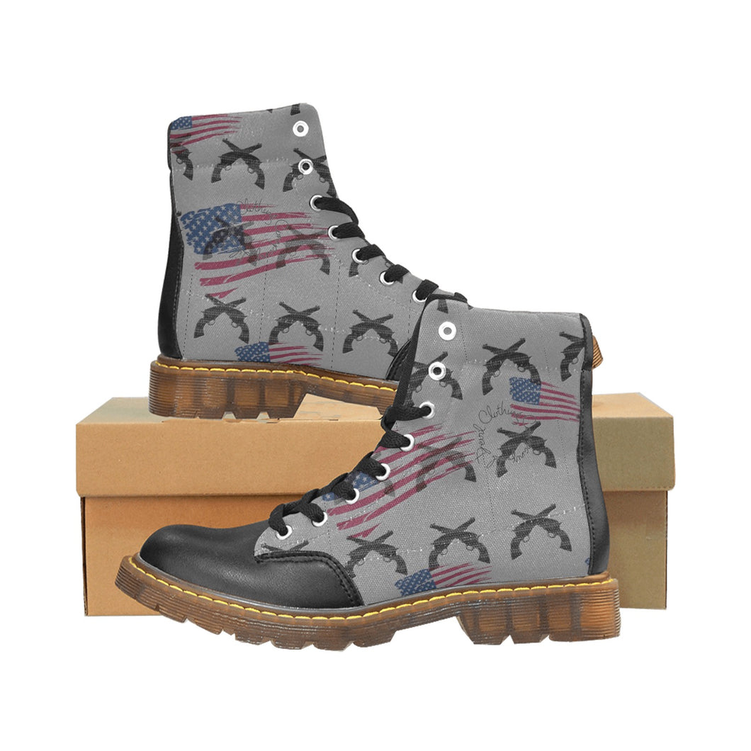 American Theme print  Apache Round Toe Women's Winter Boots