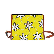Load image into Gallery viewer, Blk yello/flowers print Waterproof Canvas Bag-Brown (All Over Print) (Model 1641)
