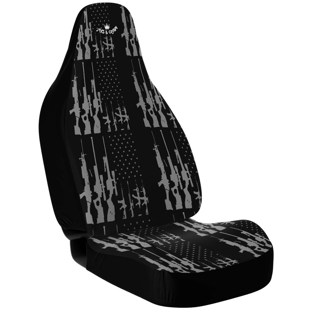 Gun print car seat covers