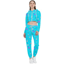 Load image into Gallery viewer, Nurse/Doctors print Cropped Zip Up Lounge Set
