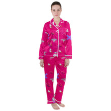 Load image into Gallery viewer, Nurse/Doctors print Satin Long Sleeve Pajamas Set
