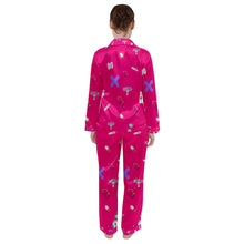 Load image into Gallery viewer, Nurse/Doctors print Satin Long Sleeve Pajamas Set
