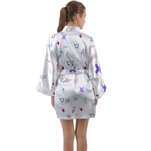 Load image into Gallery viewer, Nurse/Doctors print Long Sleeve Satin Kimono
