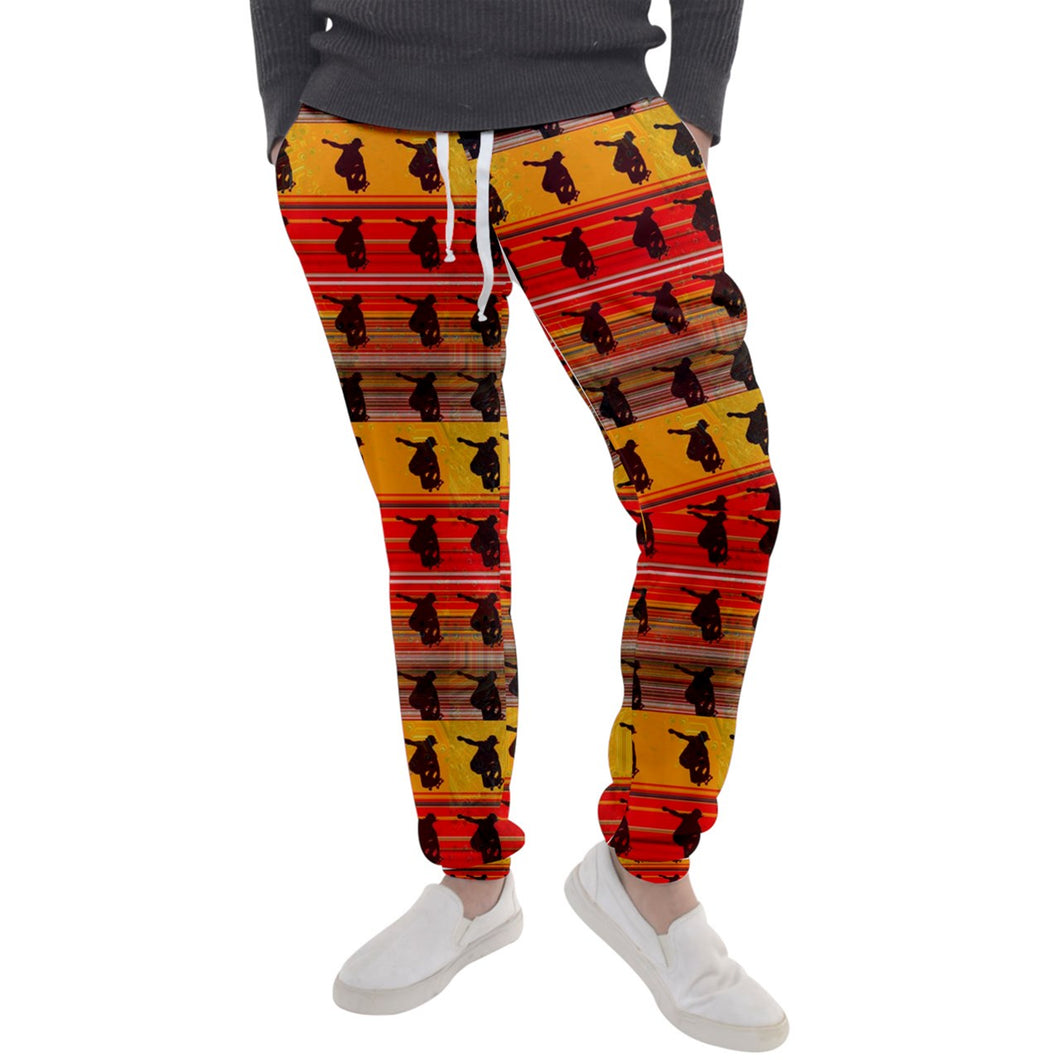 O/yello blk skateboard Theme print Men's Jogger Sweatpants