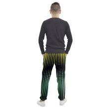 Load image into Gallery viewer, Jagged abstract yello/green/blk Men&#39;s Jogger Sweatpants
