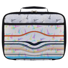 Load image into Gallery viewer, Hair scissor print stripes Full Print Lunch Bag
