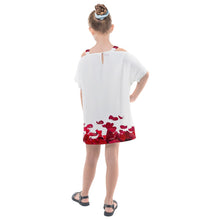Load image into Gallery viewer, Amelia Rose red rose petals print Kids&#39; One Piece Chiffon Dress

