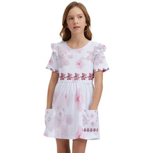 Load image into Gallery viewer, Amelia Rose bears n flowers 8C1BFEDF-9694-41F3-9E48-FCB3DEBFAB99 Kids&#39; Frilly Sleeves Pocket Dress
