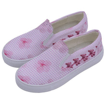 Load image into Gallery viewer, Amelia Rose bears n flowers EE581E76-C23F-4EC7-84A5-9FF76033B313 Kids&#39; Canvas Slip Ons
