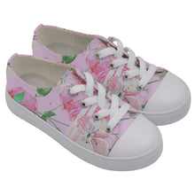Load image into Gallery viewer, Amelia Rose print 101 kids&#39; Low Top Canvas Sneakers
