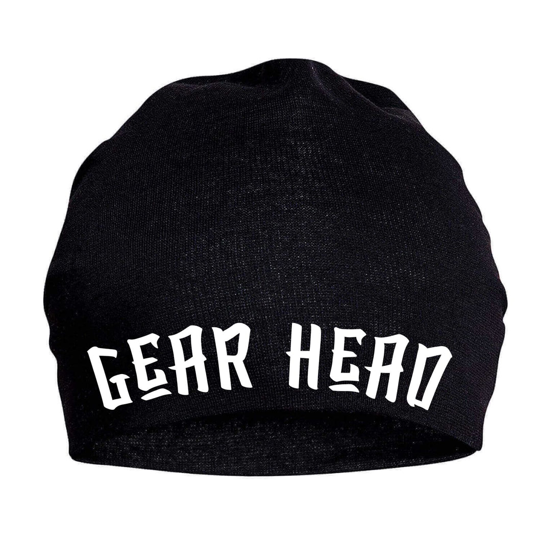 Gear head Custom Cloth Embroidery Beanie Hat - Custom Text