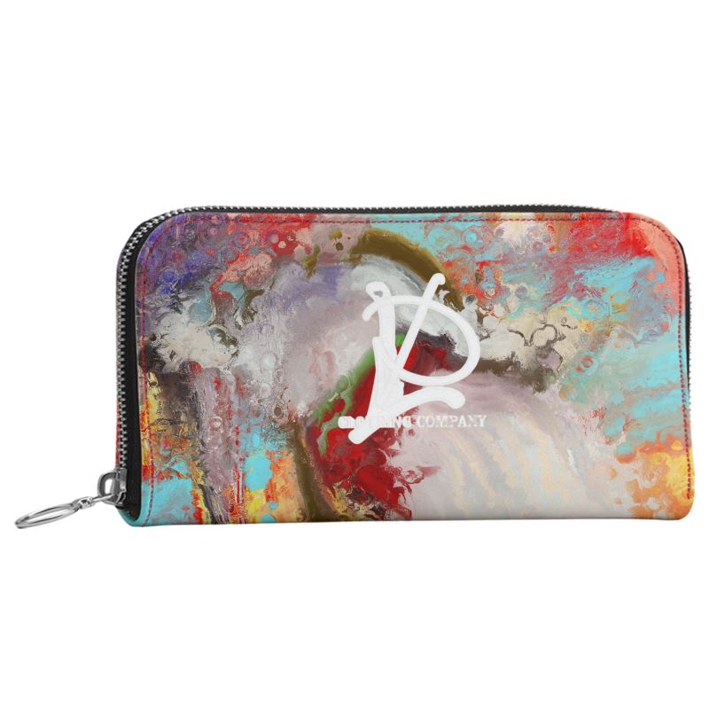 LDCC #150A Abstract Finale D Designer, leather zip pouch