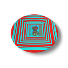 Load image into Gallery viewer, LDCC #07 coffee cafe teal and red designer plates
