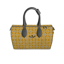 Load image into Gallery viewer, #174 JAXS N CROWN DESIGNER DUFFLE Gold and Gray print
