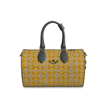 Load image into Gallery viewer, #174 JAXS N CROWN DESIGNER DUFFLE Gold and Gray print
