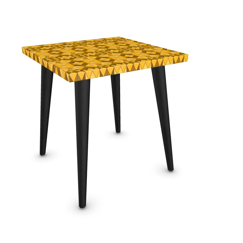 #177 LDCC designer SIDE TABLE in gold pattern