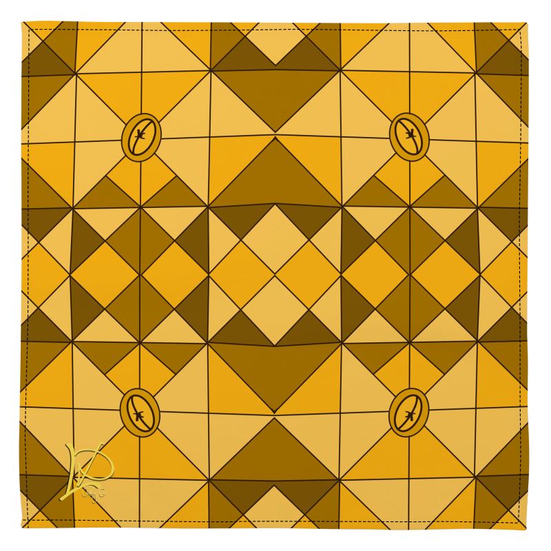 #177 LDCC designer cloth NAPKINS in gold pattern