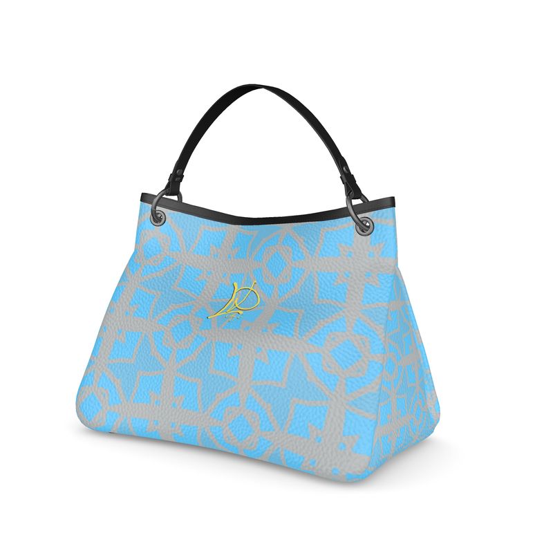 #178 LDCC designer TALBOT SLOUCH BAG blue/gray pattern