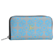 Load image into Gallery viewer, #178 LDCC designer limited edition LEATHER ZIP PURSE in blue gray
