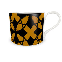 Load image into Gallery viewer, #180 JAXS N CROWN CUP/SAUCER gold/blk pattern
