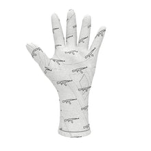 Load image into Gallery viewer, #422 cocknload fleece gloves gun/rooster print
