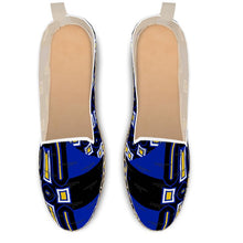 Load image into Gallery viewer, #423 cocknload loafer Espadrilles gun print blue
