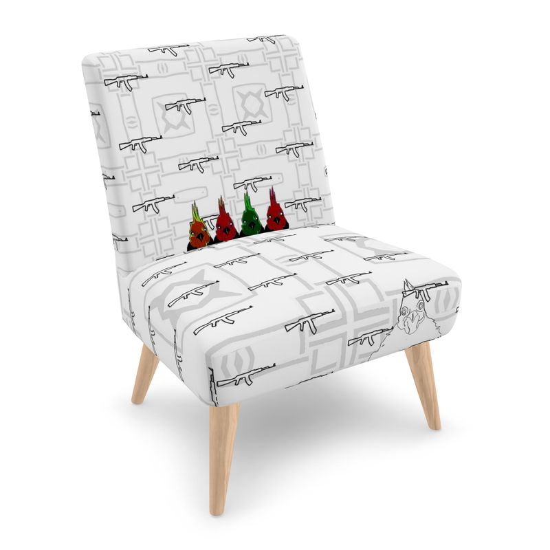 #426 cocknload modern chairs rooster/gun printt