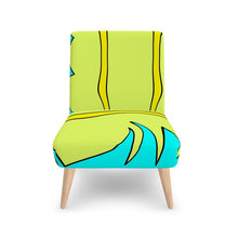 Load image into Gallery viewer, #428 cocknload modern chair lime/teal/yello print
