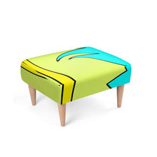 Load image into Gallery viewer, #428 LDCC MODERN FOOTSTOOL LIME/TEAL/YELLO PRINT
