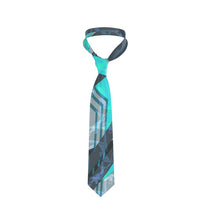 Load image into Gallery viewer, #436 cocknload men’s handmade silk tie blue abstract

