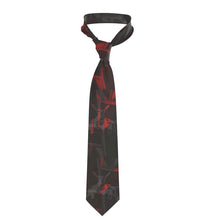 Load image into Gallery viewer, #438 cocknload man’s Handmade silk ties red and black abstract
