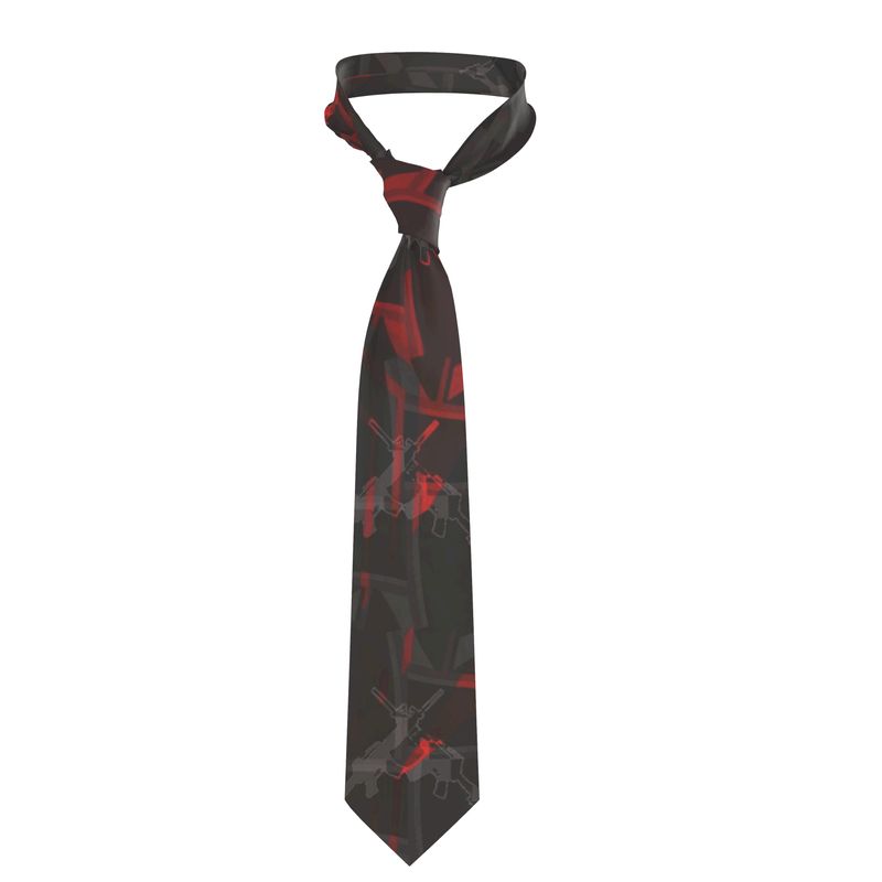 #438 cocknload man’s Handmade silk ties red and black abstract