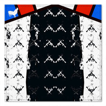 Load image into Gallery viewer, #448 cocknload Designer Pocket Square red, white, and blue
