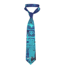 Load image into Gallery viewer, #458 cocknload Men’s Handmade Silk Tie blue
