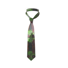 Load image into Gallery viewer, #515 Cocknload Handmade Silk Tie rooster, green  and black
