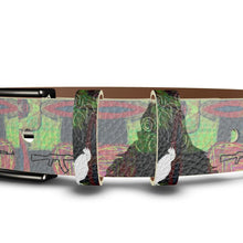 Load image into Gallery viewer, #515 Cocknload Leather Belt with rooster and gun print

