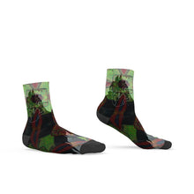 Load image into Gallery viewer, #515 Cocknload socks, rooster and gun pattern
