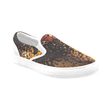 Load image into Gallery viewer, Jaxs n crown brown abstract print Men&#39;s Unusual Slip-on Canvas Shoes (Model 019)
