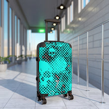 Load image into Gallery viewer, Teal/blk skull print Cabin Suitcase
