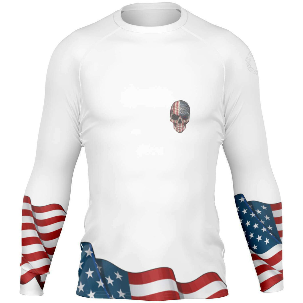 America/skull Theme rash guard shirt