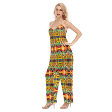 Load image into Gallery viewer, All-Over Print Women&#39;s Loose Cami Jumpsuit summer Palm
