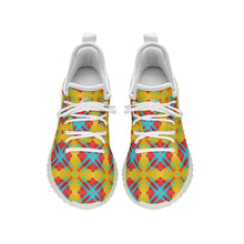 Load image into Gallery viewer, #300 Women&#39;s Sports Shoes yellow, and teal, and red print
