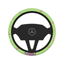 Load image into Gallery viewer, #514 cocknload Steering Wheel Cover in lime, green with gun and rooster Print
