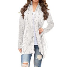 Load image into Gallery viewer, Hair scissor  Blk/white Print Women&#39;s Cardigan With Long Sleeve
