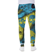 Load image into Gallery viewer, Guitarist skull print All-Over Print Men&#39;s Sweatpants
