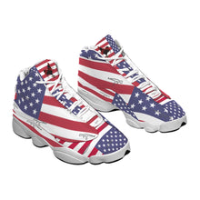 Load image into Gallery viewer, #cocknload101 Men&#39;s Curved Basketball Shoes With Thick Soles patriotic print
